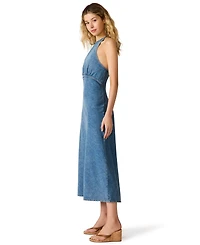 Steve Madden Women's Vilma Halter Neck Sleeveless Midi Dress