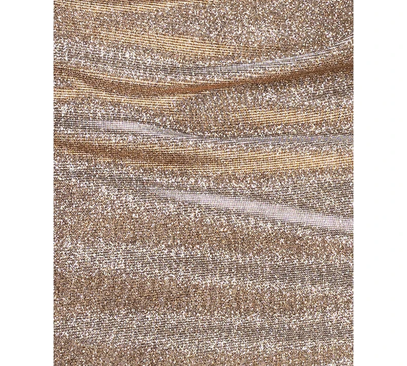 Xscape Petite Glitter Metallic Asymmetrical Sheath Ball Gown