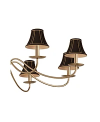 Franklin Iron Works Marinec 42inch Wide Soft Gold 8-Light Chandelier with Shades