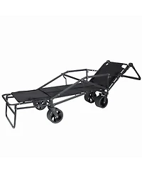 Streamdale Furniture 2-in-1 Multifunctional Folding Wagon Cart and Beach Chair 650lb Capacity