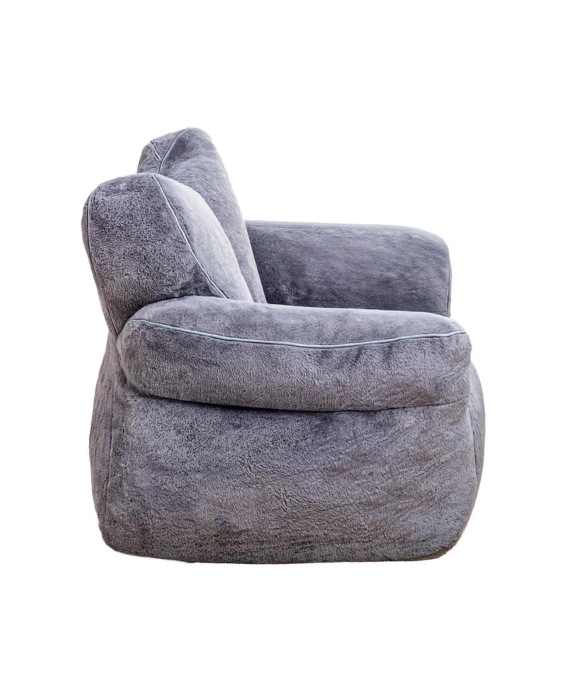 Streamdale Furniture Faux Fur Heart-Shaped Bean Bag Chair for Adults