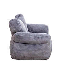 Streamdale Furniture Faux Fur Heart-Shaped Bean Bag Chair for Adults