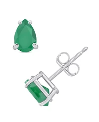 Sapphire Stud Earrings (1 ct. t.w.) 14k White Gold (Also Ruby & Emerald)