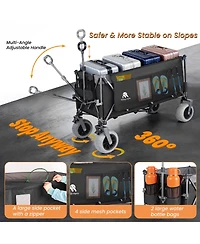 Streamdale Furniture 52-inch Heavy-Duty Foldable Utility Wagon 560lbs Capacity Collapsible Design