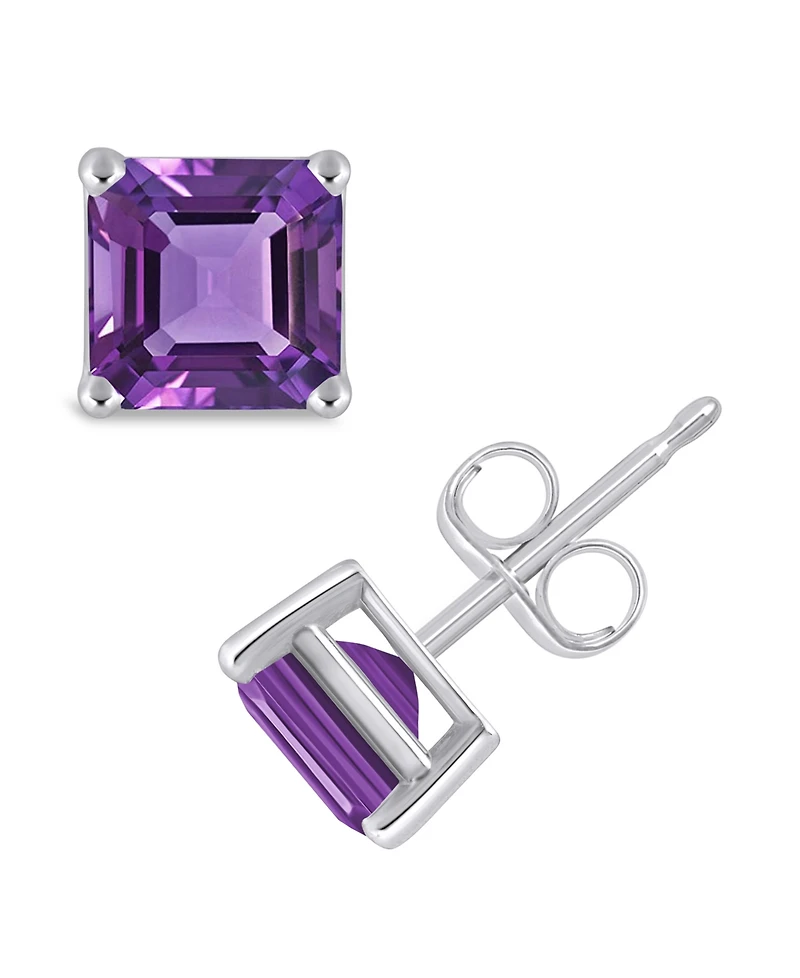 Amethyst (1-9/10 ct. t.w.) Stud Earrings Sterling Silver (Also Available Citrine)