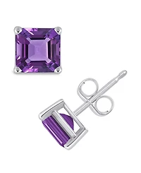 Amethyst (1-9/10 ct. t.w.) Stud Earrings Sterling Silver (Also Available Citrine)