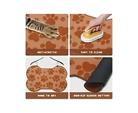 Aronkl Diatomaceous Earth Pet Feeding Mat Super Absorbent Non-Slip Waterproof Easy Clean