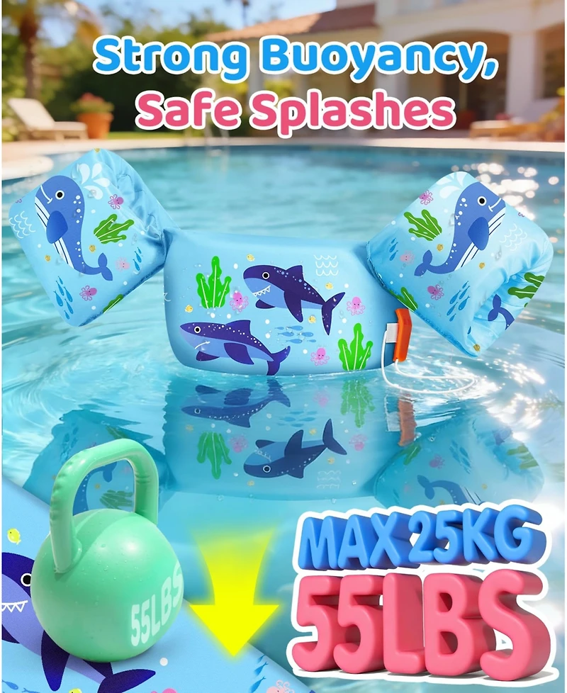 Aofar Swim Vest Kids Pool Floaties Safety Jacket Water Wing Arm Float