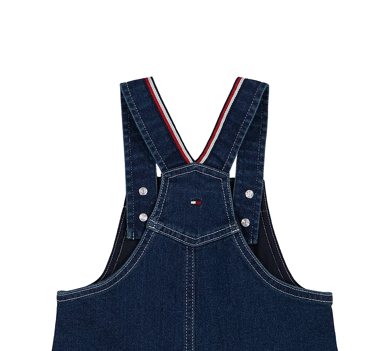 Tommy Hilfiger Baby Boys' Denim Overalls and Long-Sleeve Bodysuit, 2-Piece Set
