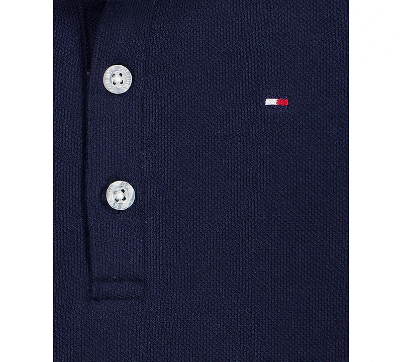 Tommy Hilfiger Baby Boys' Collared Long-Sleeve Button-Placket Knit Coverall