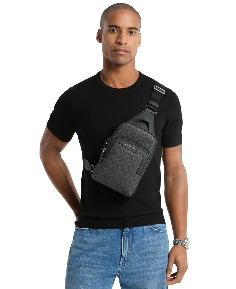 Michael Kors Men's Hudson Signature Logo Sling Bag