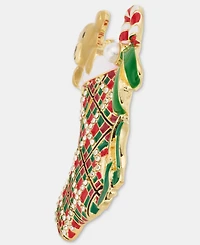 Holiday Lane Plaid Stocking Pin, Macy's Exclusive