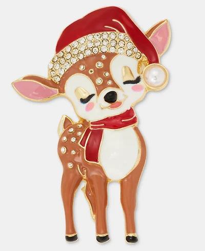 Holiday Lane Christmas Reindeer Pin, Macy's Exclusive