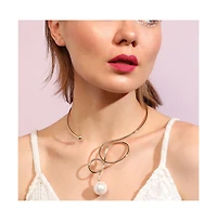 Sohi Women's Gold Plated Wrap Necklace