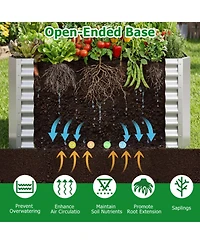 Gouun 4 x 2 x 2 ft Galvanized Steel Raised Garden Bed Planter Box