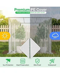 Gouun Walk-in Portable Greenhouse with Roll-Up Zipper Door