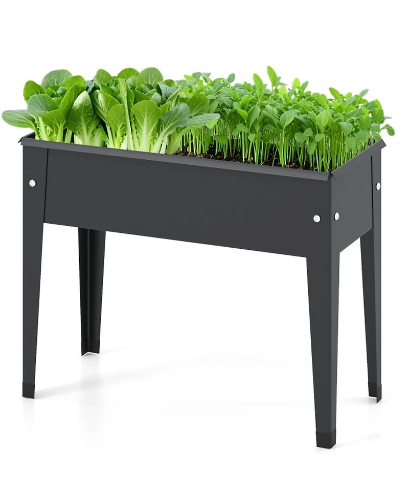 Gouun Elevated Metal Raised Garden Bed Planter Box with Legs