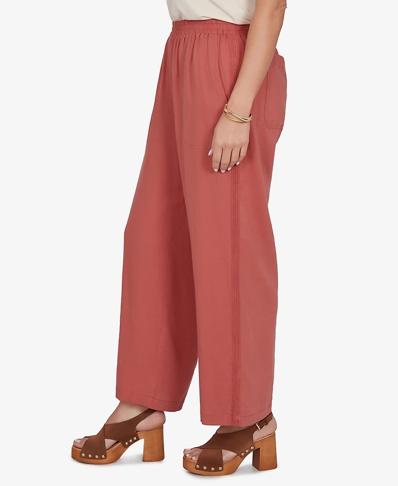 Ruby Rd. Plus Lace Trim Lightweight Pull-On Pants