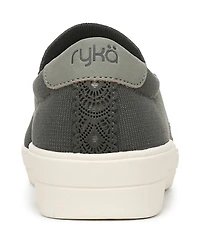 Ryka Women's Viv Ease Knit Court Inspired Slip On Sneakers