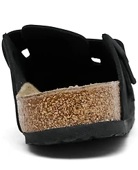 Birkenstock Men's Boston Nubuck Leather Wire Buckle Clogs from Finish Line