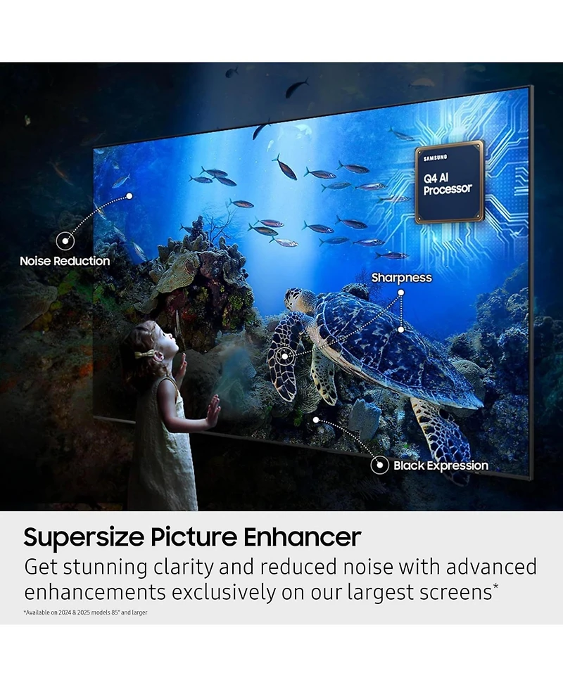 Samsung QN98Q7FAAFXZA 98 Inch Qled Q7F 4K Vision Ai Smart Tv with a Walts Xxl-tilt-mount and Amber Protection 6-outlet-surge Surge Protector (2025)