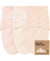 KeaBabies 3pk Soothe Wren Swaddle Sleep Sacks, Newborn Swaddles Wrap 0-3 Months, Soft Baby Wearable Blanket