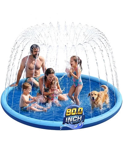 Aofar Splash Pad Dog Sprinkler Pool Outdoor Play Mat