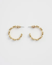 Fable England Forget-Me-Not Stud Hoop Earrings
