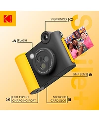 Kodak Smile+ 2-in-1 Instant Print Camera Gift Bundle w/ Blue Case, Zink 20pk and Accessories