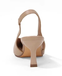 Berness Women's Circe Pointed Toe Slingback Kitten Heels