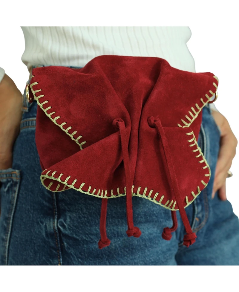Carlos Falchi Mini Butterfly Suede Leather Bag