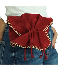 Carlos Falchi Mini Butterfly Suede Leather Bag