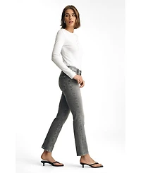 Mavi Jeans Women's Kendra High Rise Straight Leg Grey Used Flex Blue