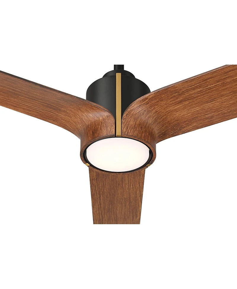 Casa Vieja 60 inch Aero and Koa Led Ceiling Fan with Remote