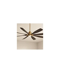 Casa Vieja 72 inch Vortex Soft Brass Led Ceiling Fan with Remote