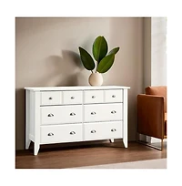 Starlight Canyon Home White Bedroom Dresser with Spacious Drawers for Storage and Organization