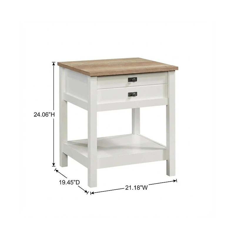 Starlight Canyon Home Soft Finish Nightstand with Coastal Cottage and Modern Farmhouse Style