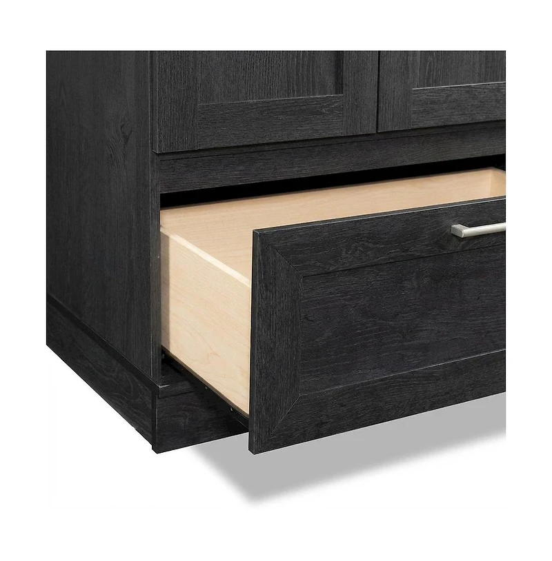 Starlight Canyon Home Raven Oak Storage Armoire With Contemporary Style And Spacious Design