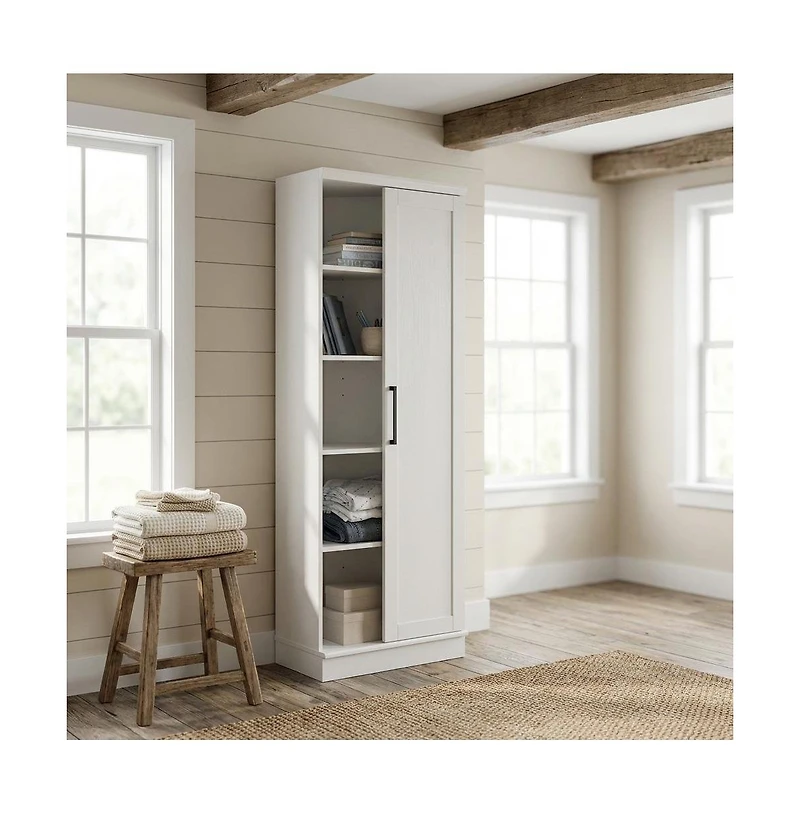 Starlight Canyon Home White Storage Cabinet With Soft Finish And Contemporary Style