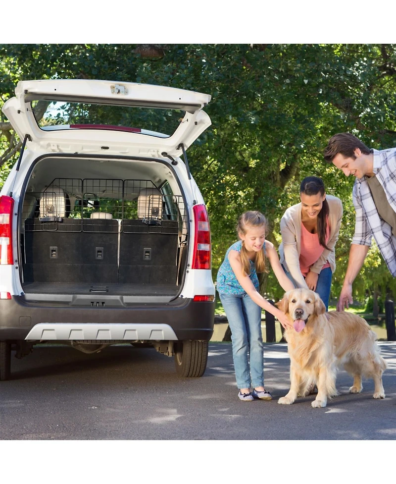 Pawple Adjustable Dog Car Barrier - Heavy-Duty Mesh Pet Divider for SUVs, Cars, Trucks and Vehicles