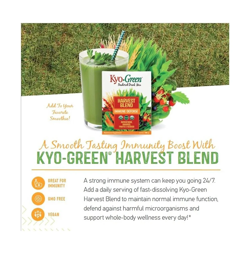 Kyolic Harvest Blend, Immune Defense, Powdered Drink Mix, 6.3 oz