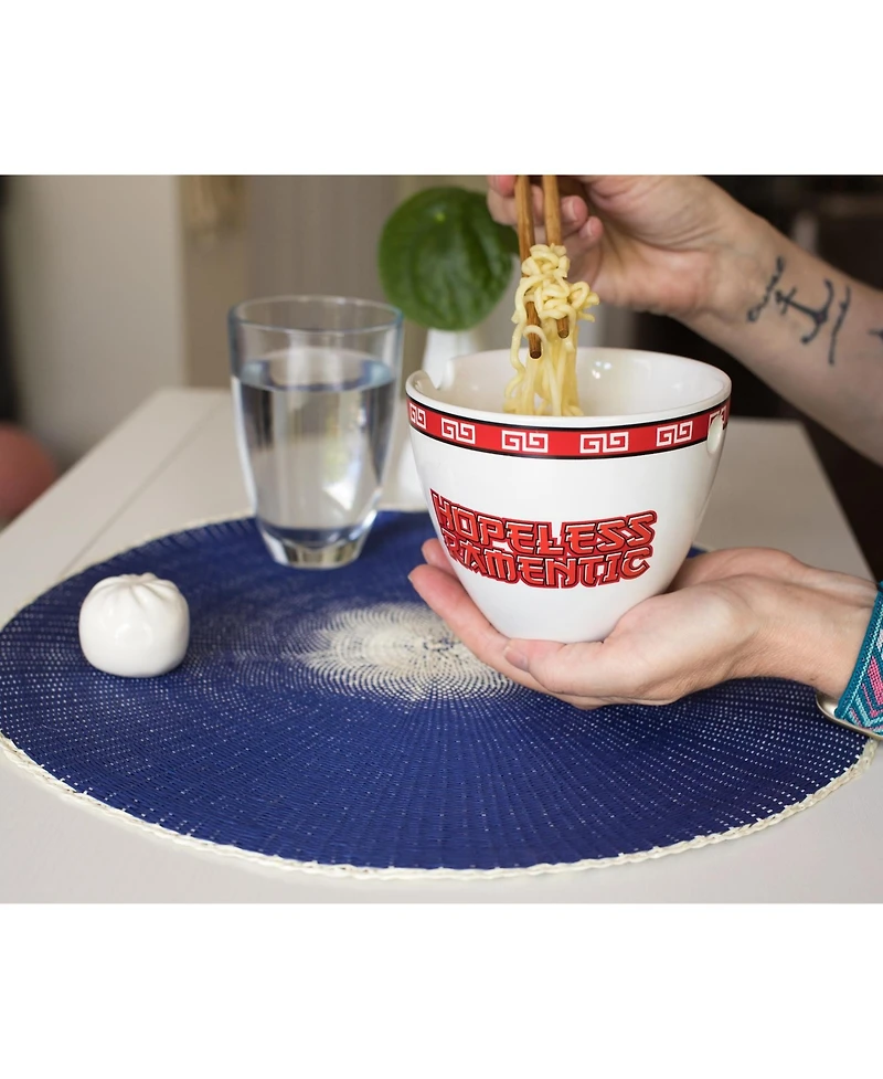 Bowl Bop Hopeless Ramentic Japanese Dinner Set | 16-Ounce Ramen Bowl, Chopsticks
