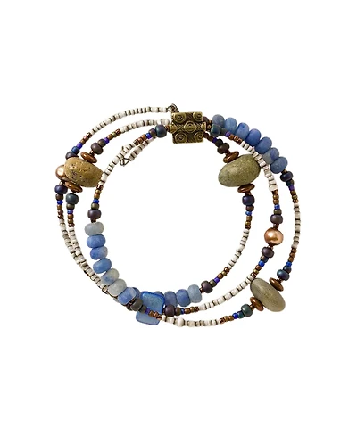 Uncommon Goods Tumbled Ocean Spiral Bracelet