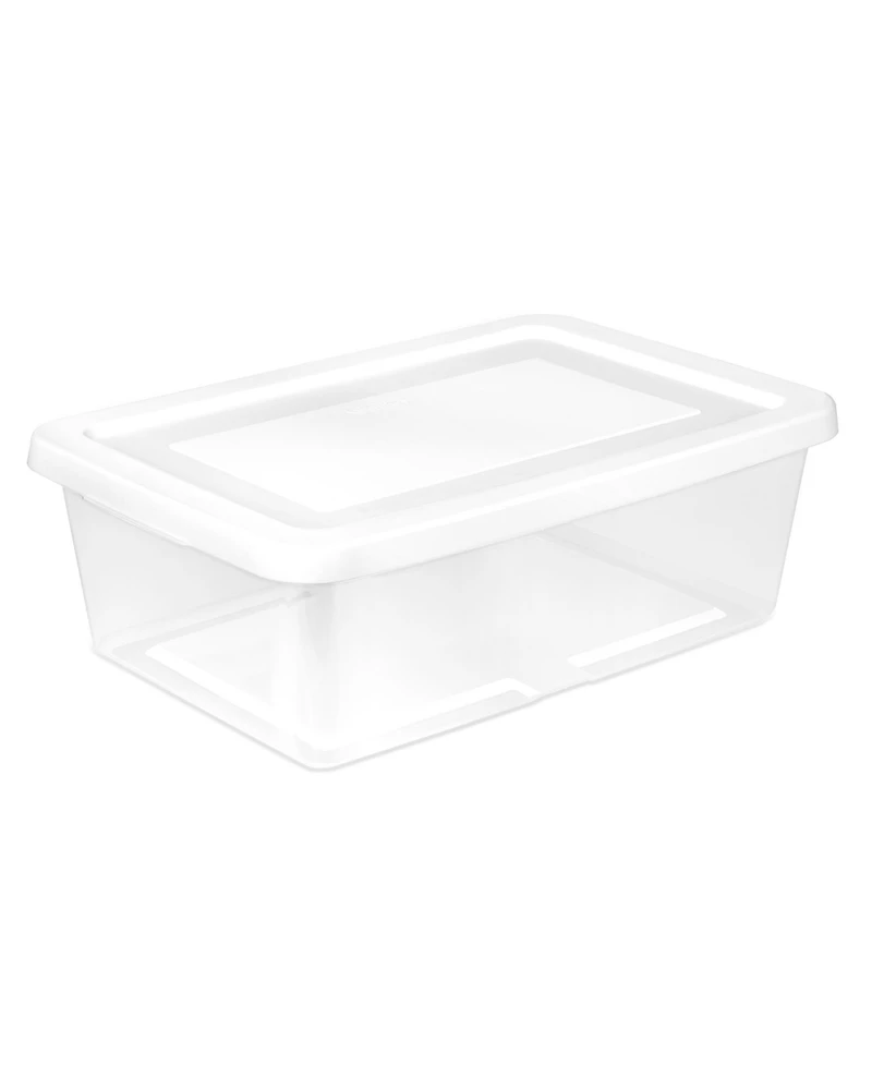 Sterilite 12 Quart Storage Box, Stackable Plastic Container, Home Organizer