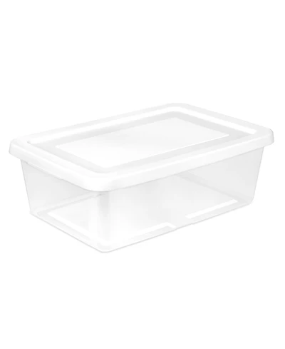 Sterilite 12 Quart Storage Box, Stackable Plastic Container, Home Organizer