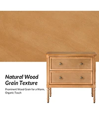 Hulala Home Irene Transitional 28''W 2 Drawer End Table with Charging Station
