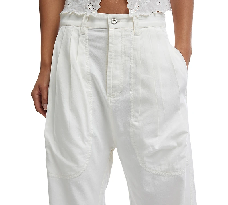 Free People Women's Clover Mid-Rise Dropped Trouser Pants