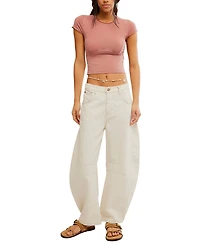 Free People Women's Protagonist Crewneck Cotton T-Shirt