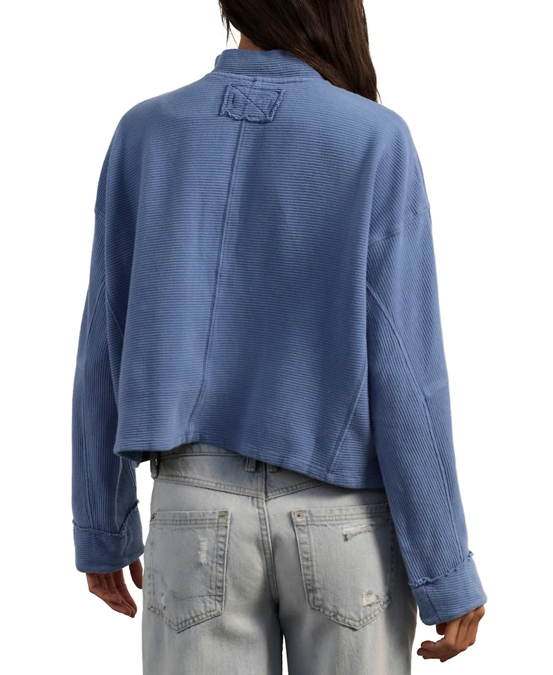 Free People Women's Celeste Quarter-Zip Pull-On Sweatshirt