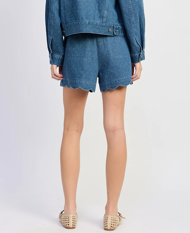 En Saison Women's Heidi Denim Shorts